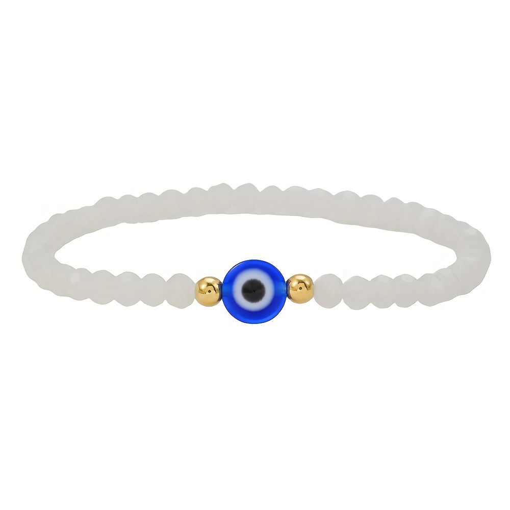 Women's Devil's Eye Beaded Elastic Bracelet, Stretchable